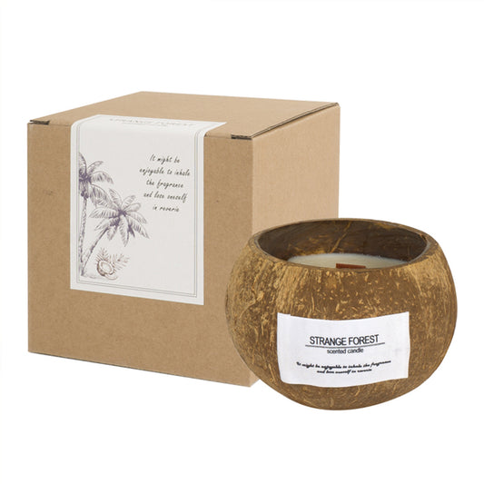 Coconut shell scented candle wholesale custom essential oil incense premium plant wax fragrance home cross-border gift